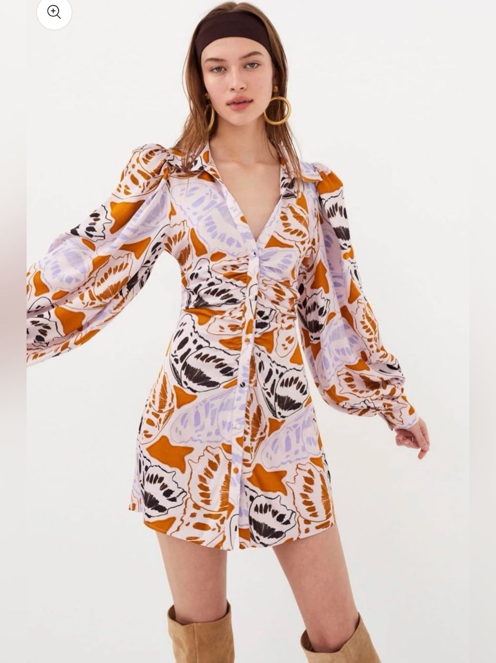 For Love & Lemons Women’s Esmeralda Mini Dress in Orange Butterfly Size XS